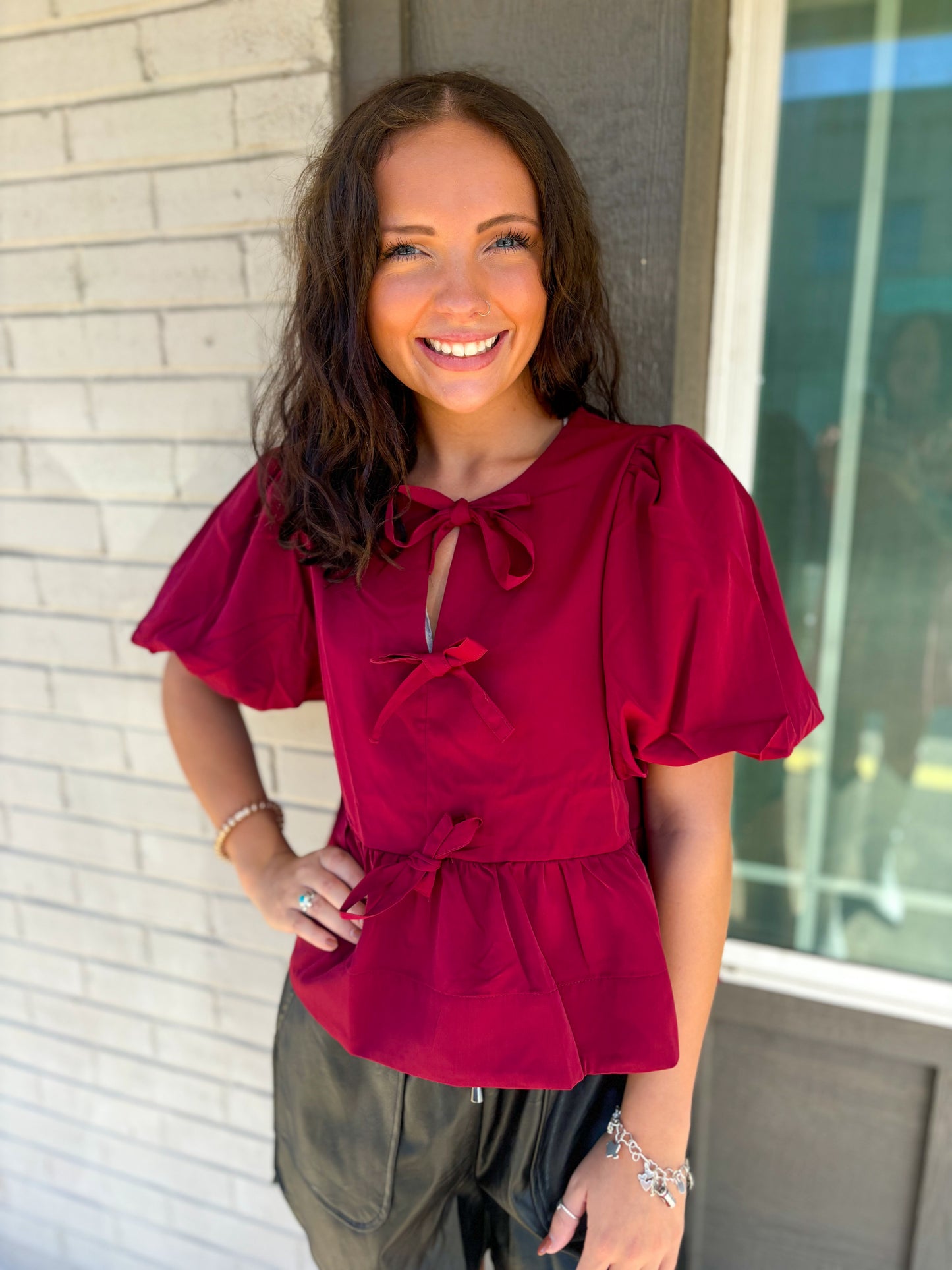 Kate Blouse in Burgundy