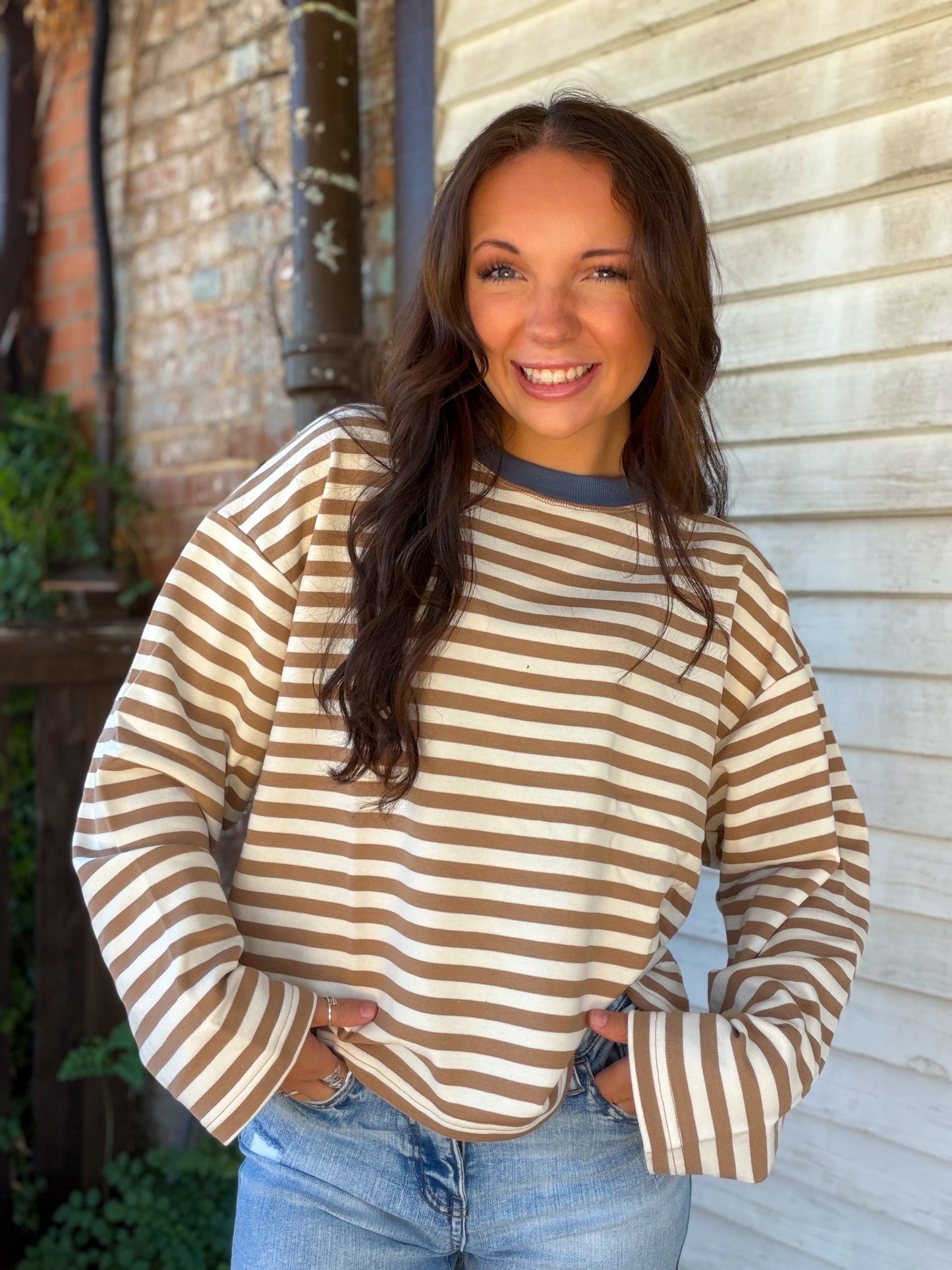 Saddle & Stripe Top
