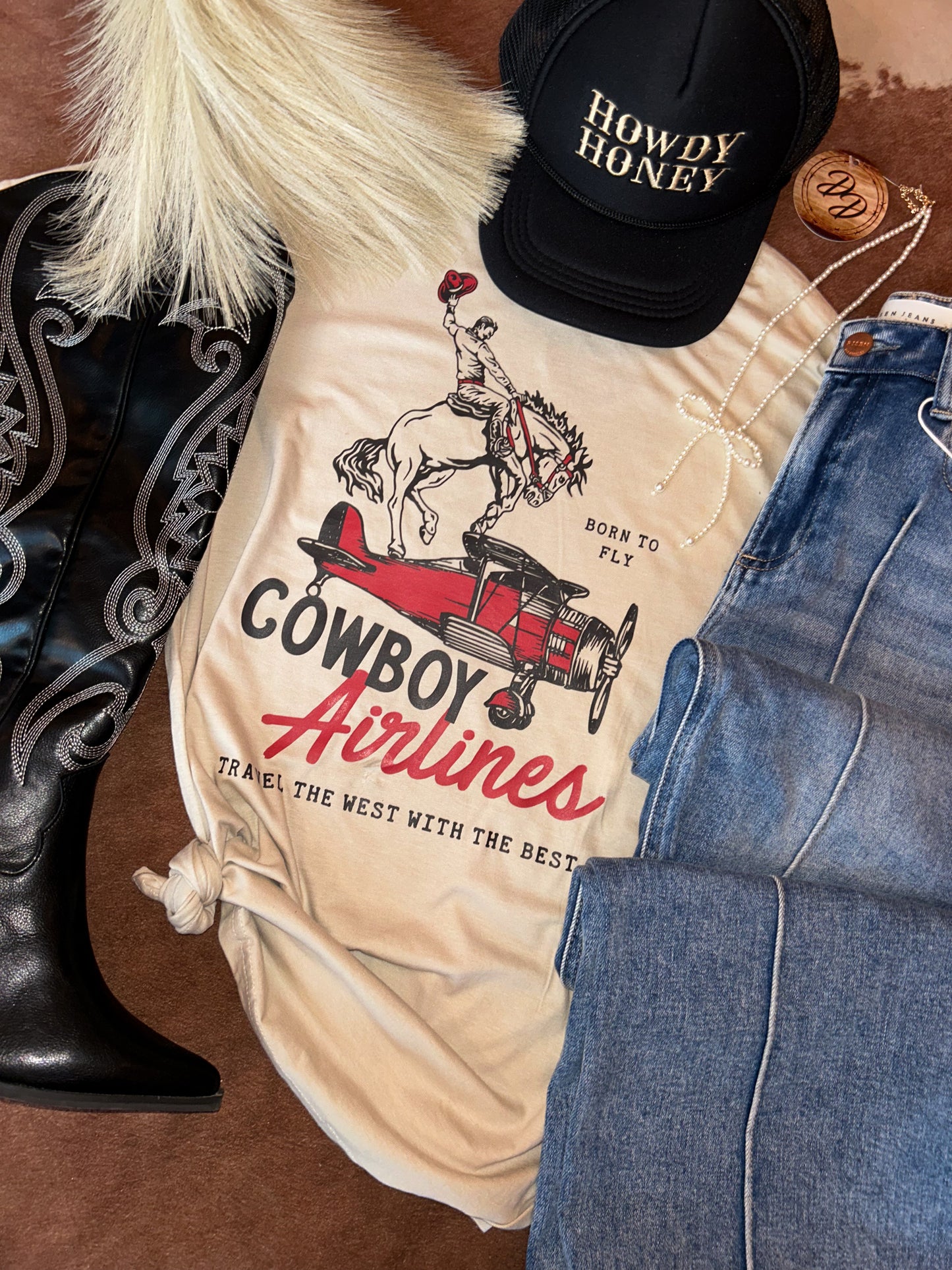 Cowboy Airlines Tee