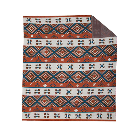All Over Aztec Print Throw