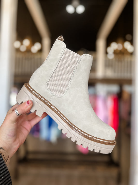 Sand Chelsea Boots