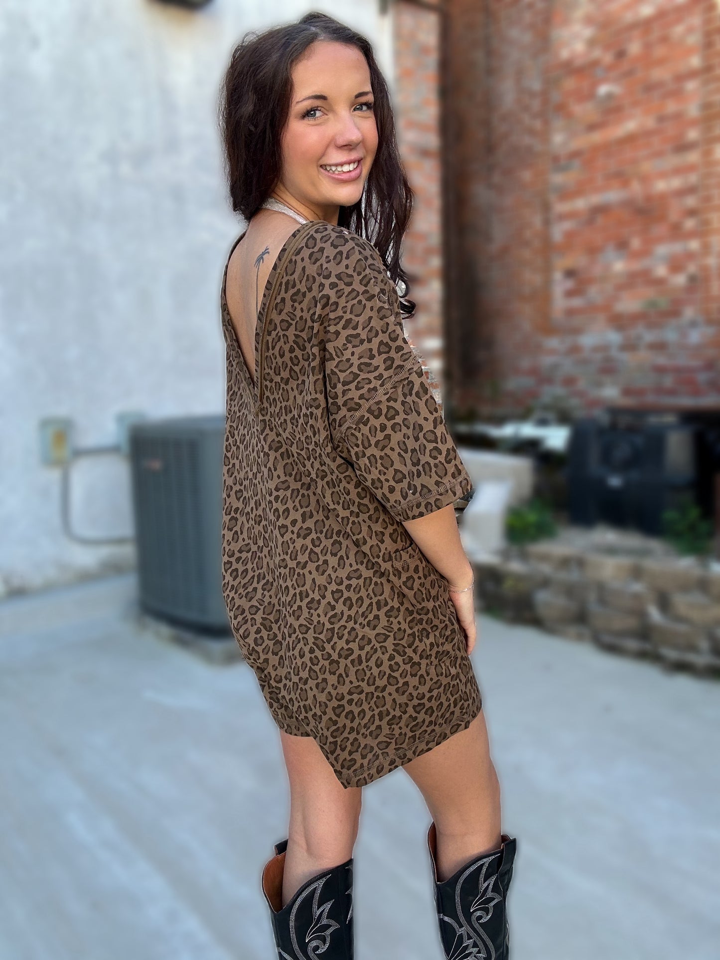 Cattle Drive Leopard Romper