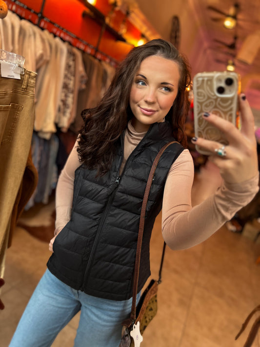 Cowgirl Cold Snap Vest in Black