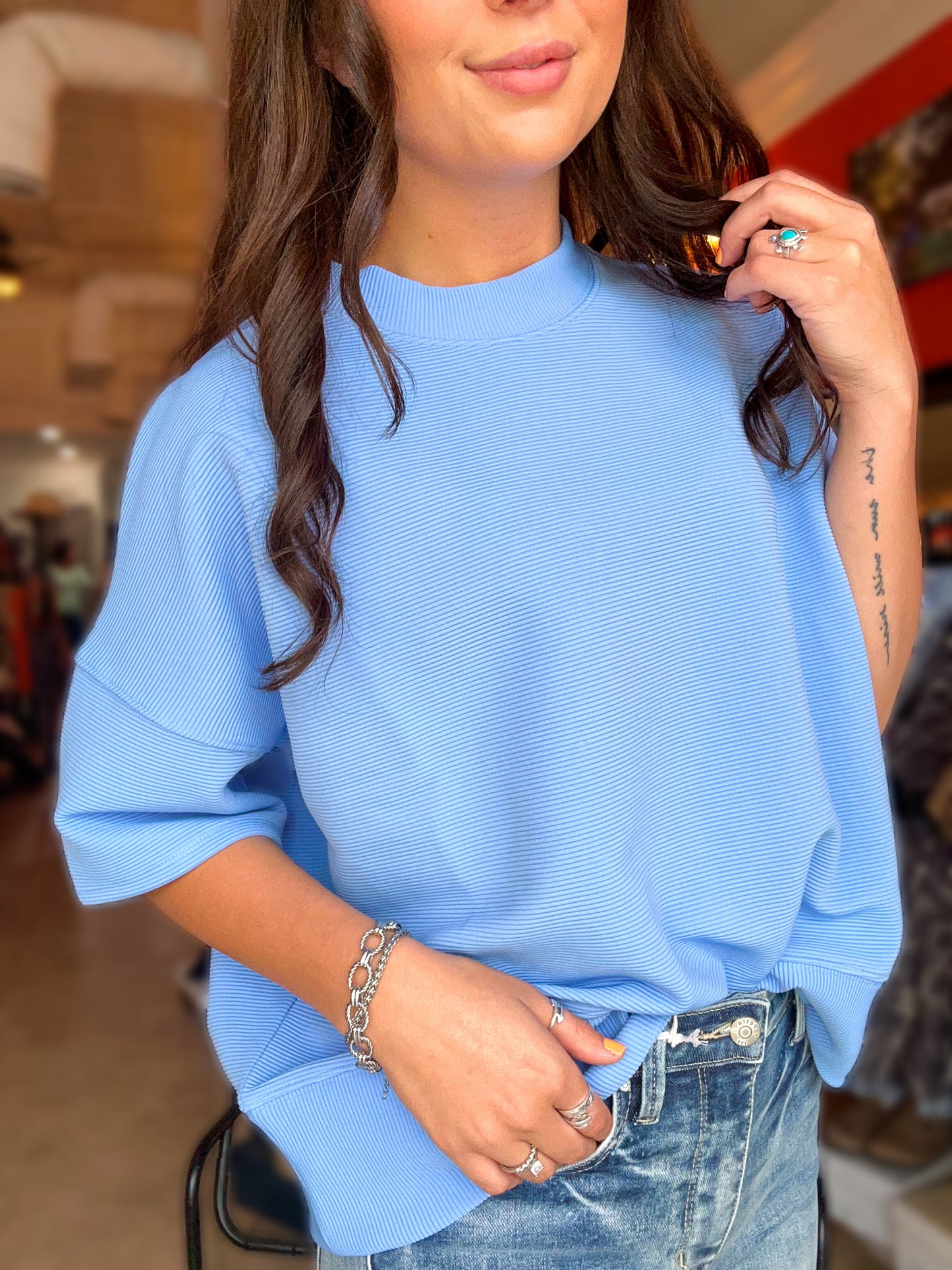 Lux Lennon Top in Blue