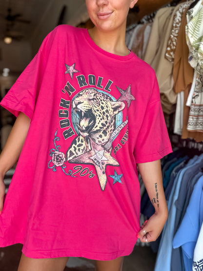 Rock & Roll Oversized Graphic Tee
