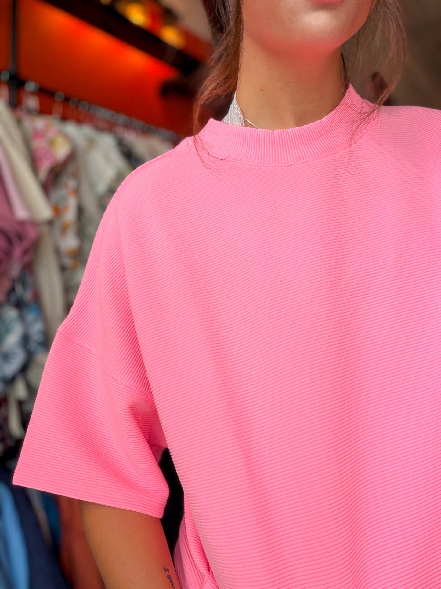 Lux Lennon Top in Hot Pink