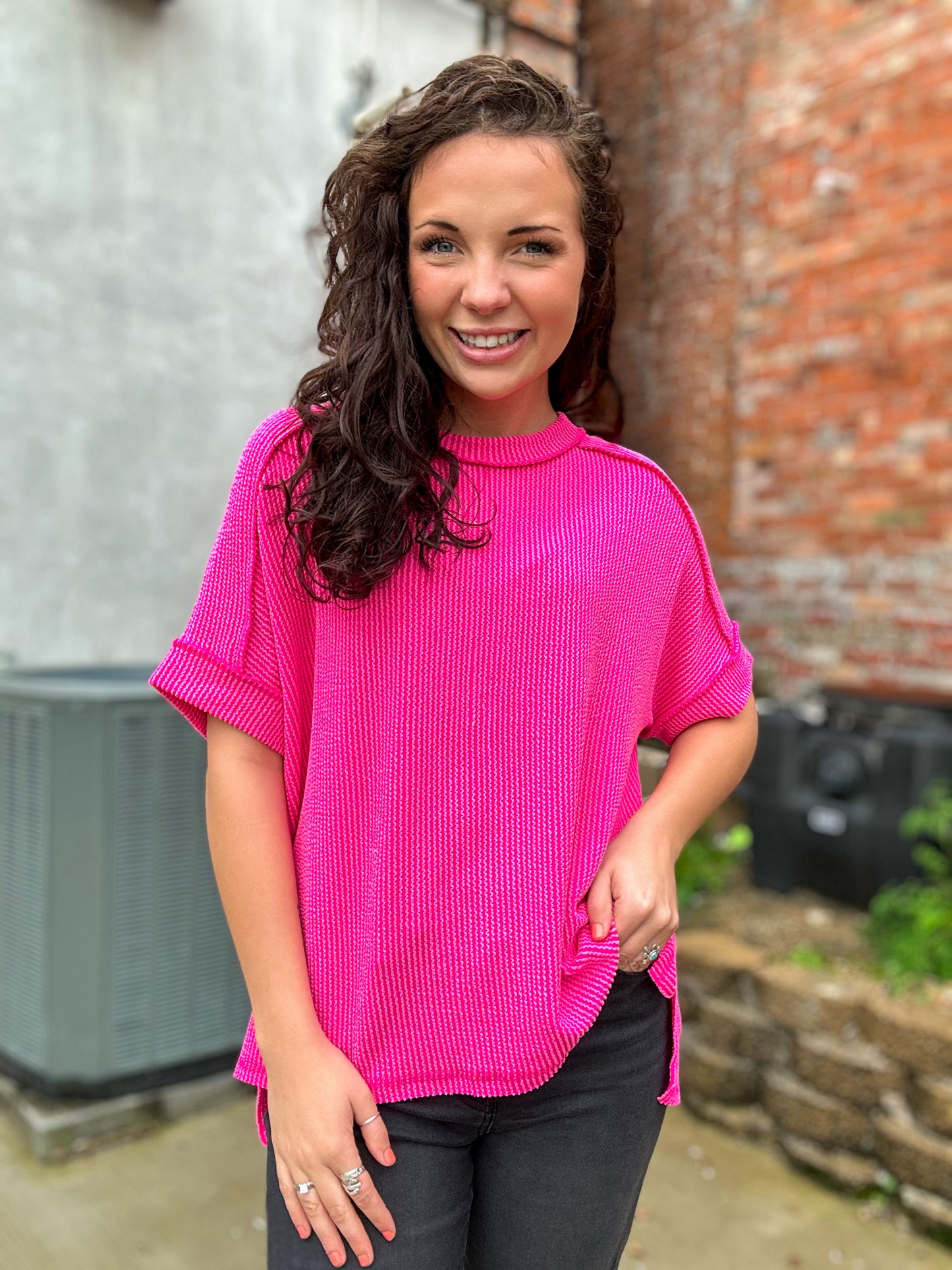 Sweet Escape Top in Hot Pink