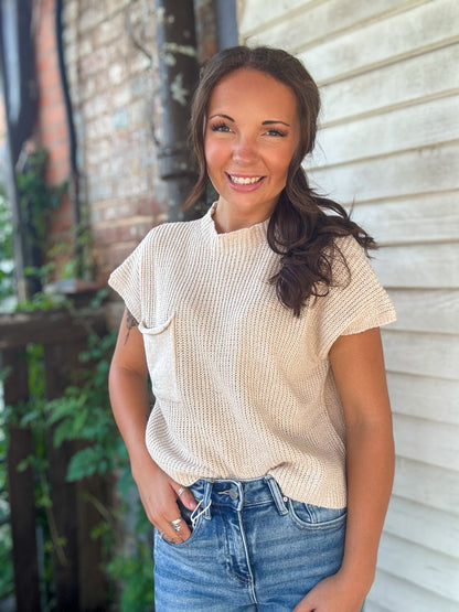 Neutral Ground Top in Cream