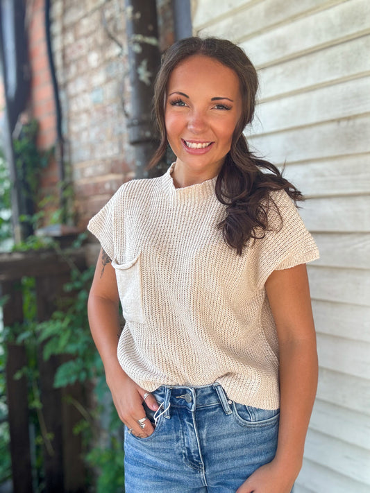 Neutral Ground Top in Cream
