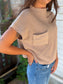 Simple Pleasures Top in Light Mocha