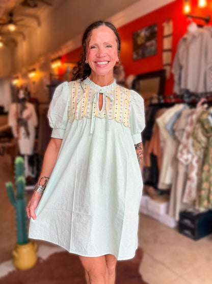 Honeydew Heirloom Dress