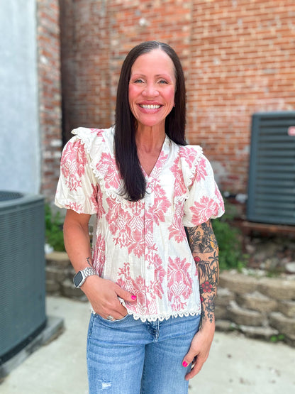 Rosewater Lace Blouse