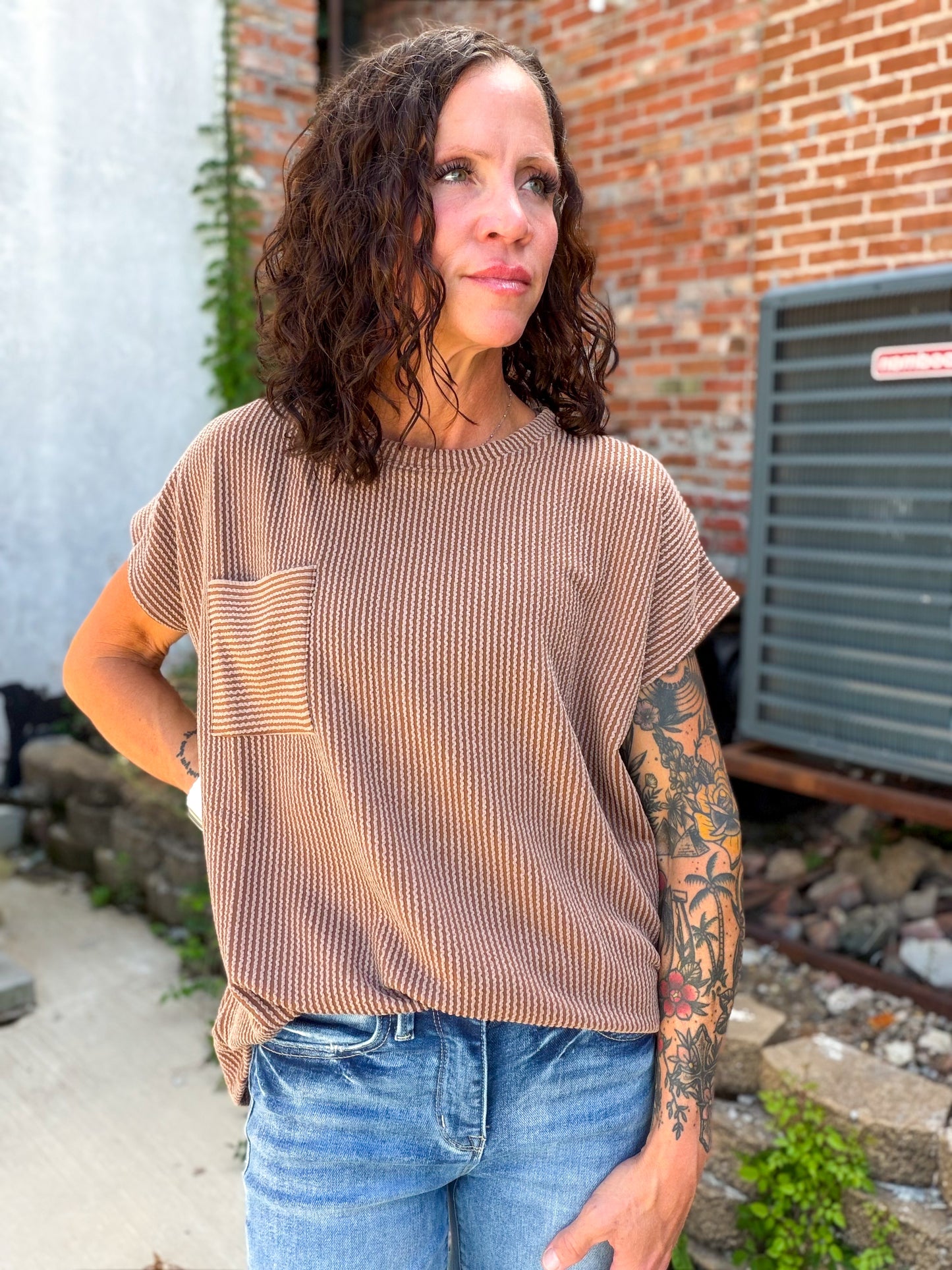 Keep It Casual Top in Mocha