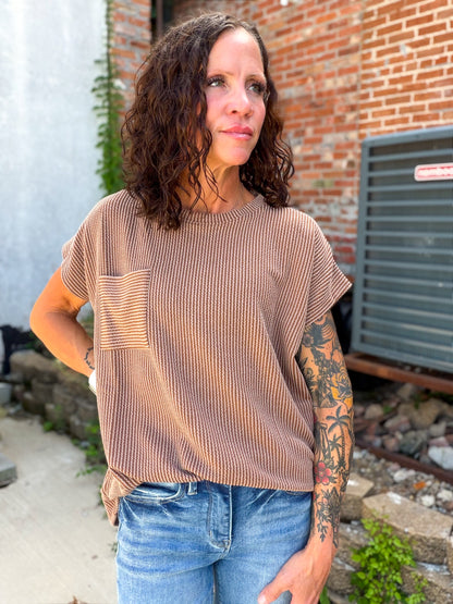 Keep It Casual Top in Mocha
