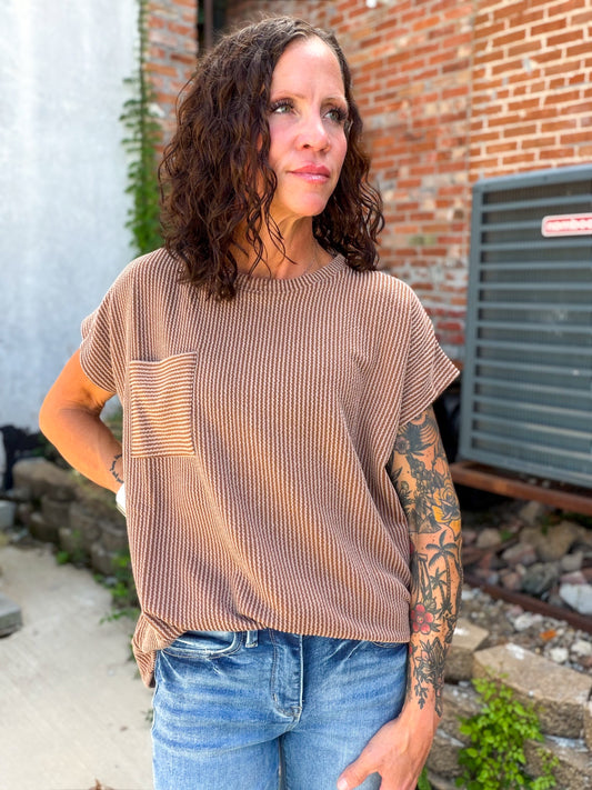 Keep It Casual Top in Mocha