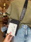 Sadler Cowhide Crossbody in Black