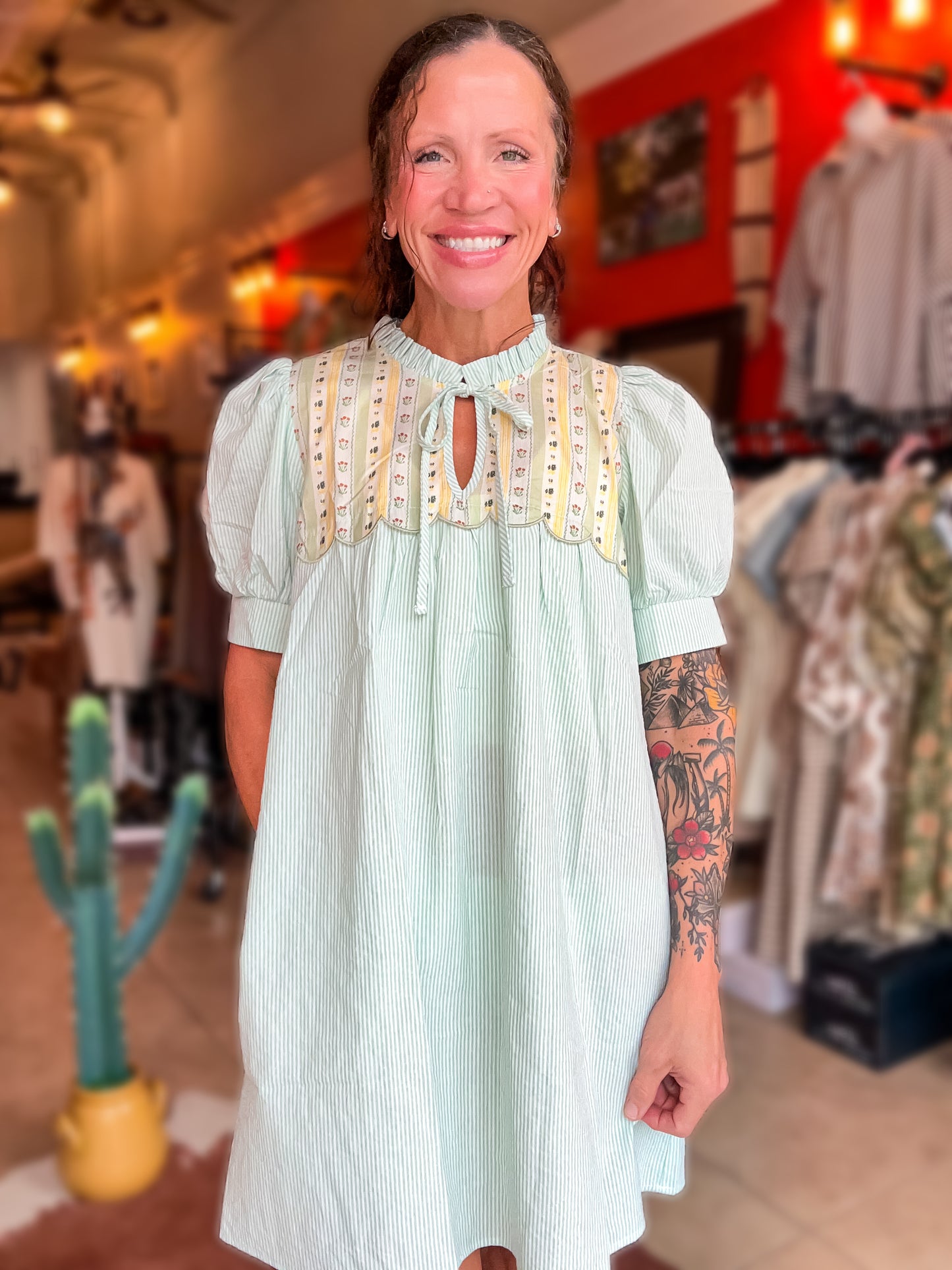 Honeydew Heirloom Dress