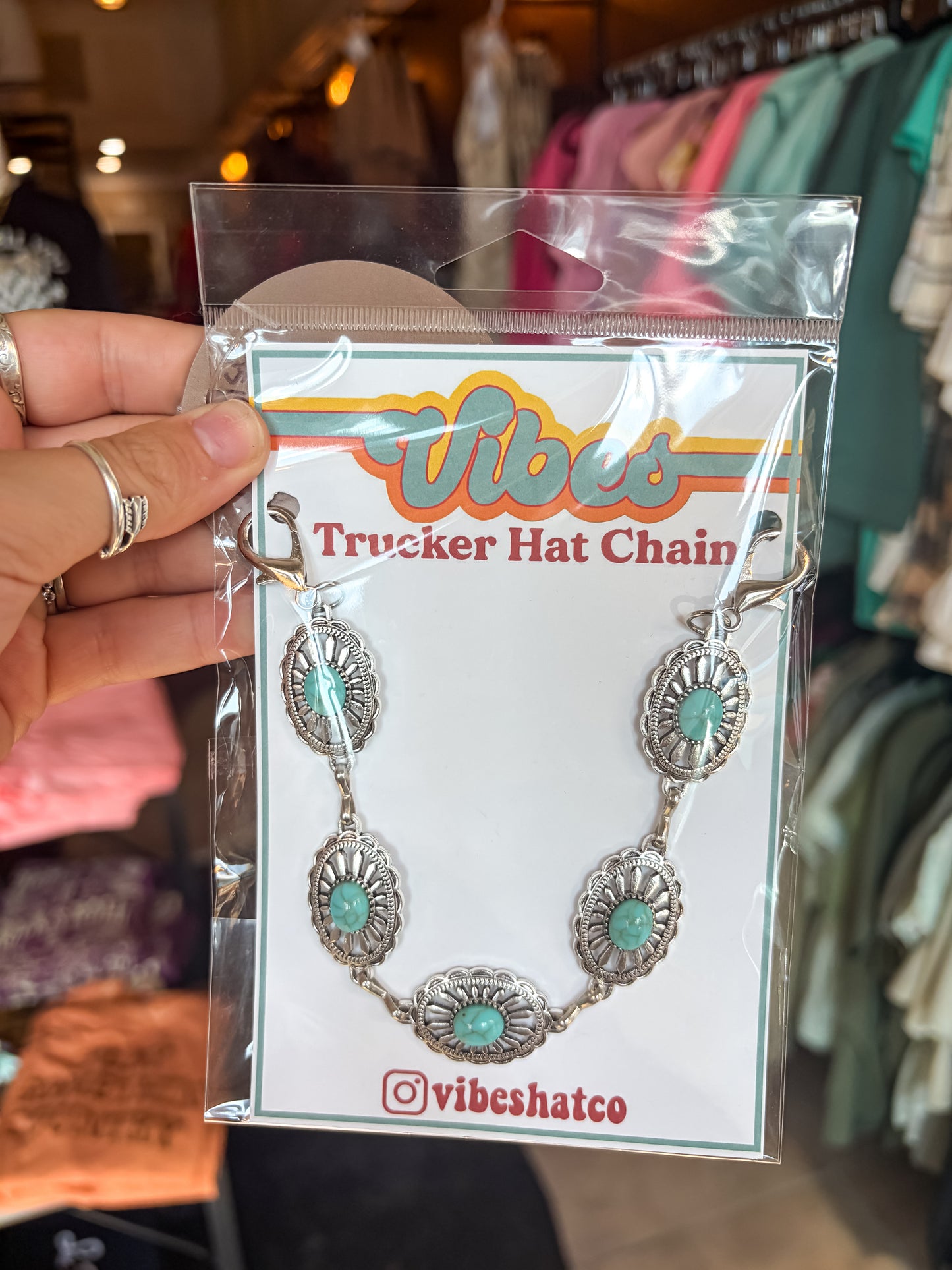 Turquoise Hat Chain