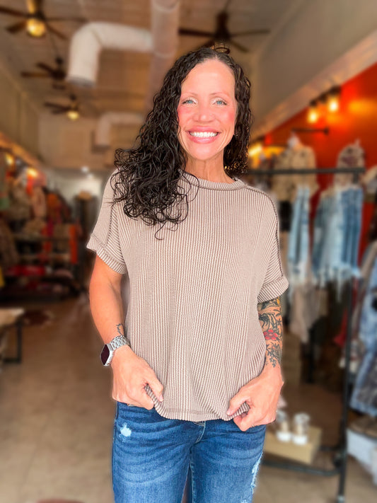 Sweet Escape Top in Mocha