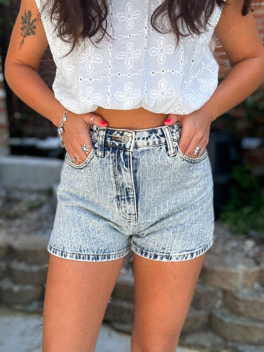 Reese Rhinestone Shorts