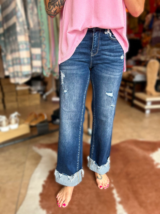 Midnight Strut Cuffed Jean