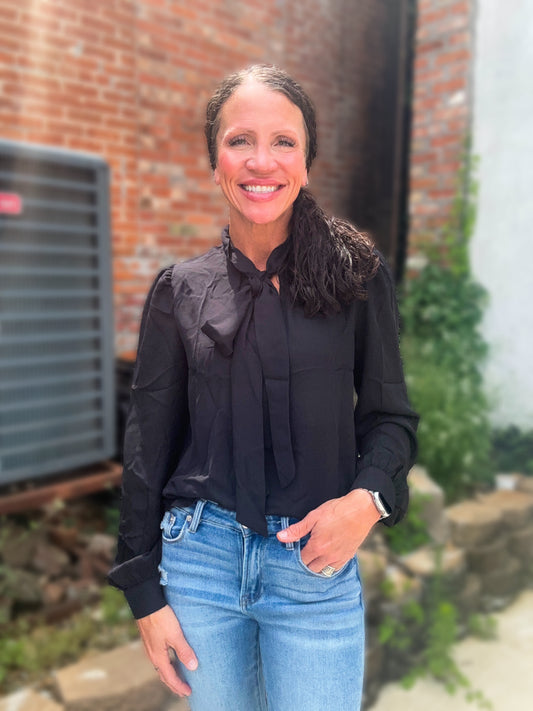 Uptown Darling Blouse in Black