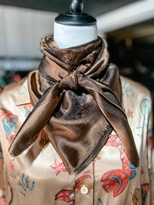 Chocolate Floral Wildrag