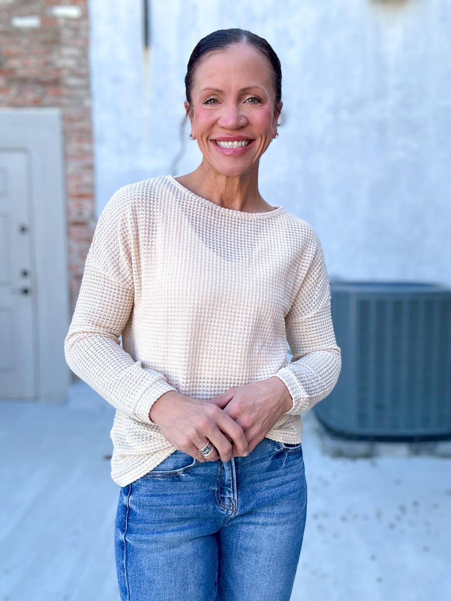 Run To You Waffle Knit Top