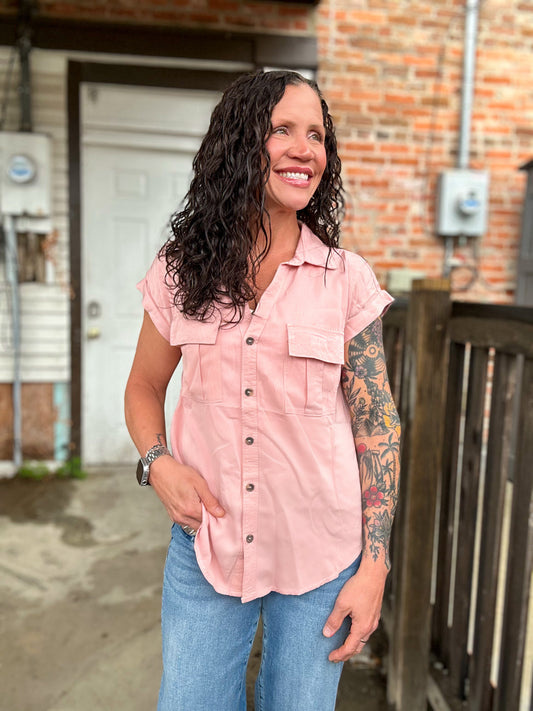 Sunday Stroll Top in Light Rose