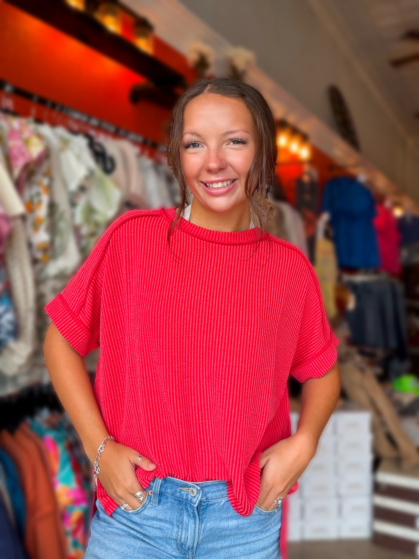 Sweet Escape Top in Red