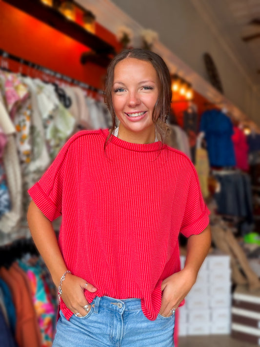 Sweet Escape Top in Red