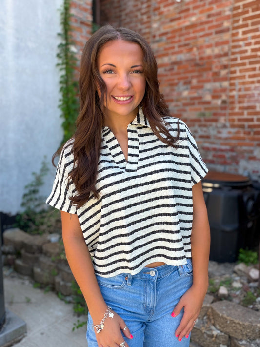 Coffee Run Blouse in Black