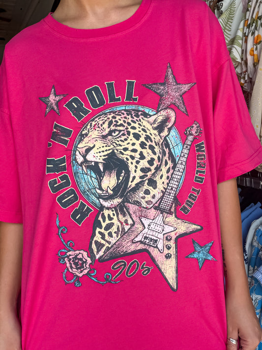 Rock & Roll Oversized Graphic Tee