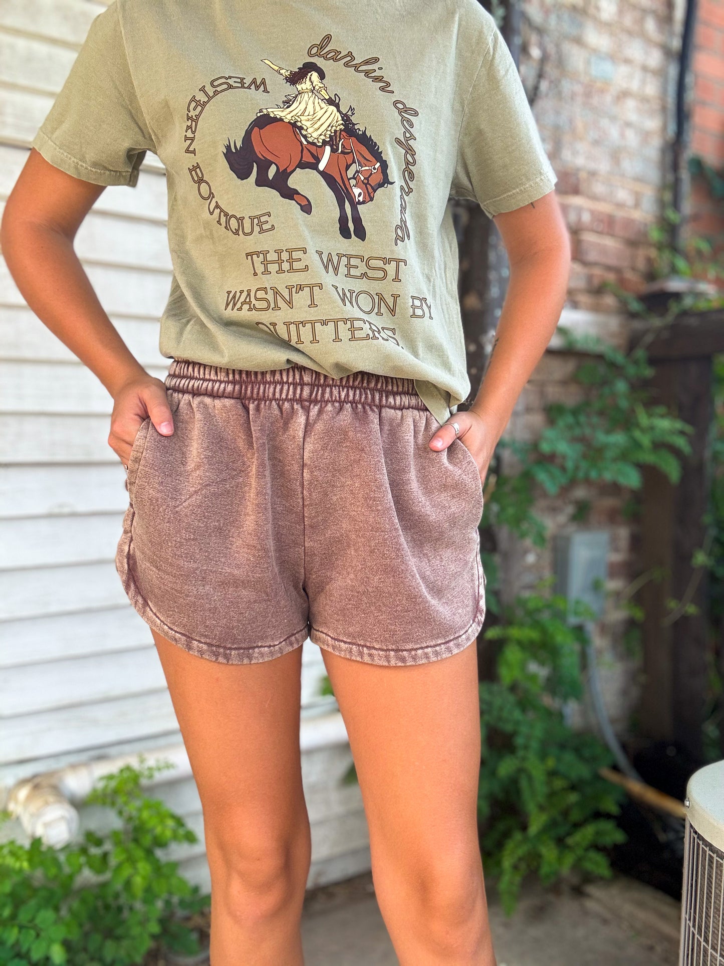 Slow Sunday Shorts in Brown