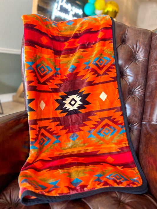 Dakota Blanket in Orange
