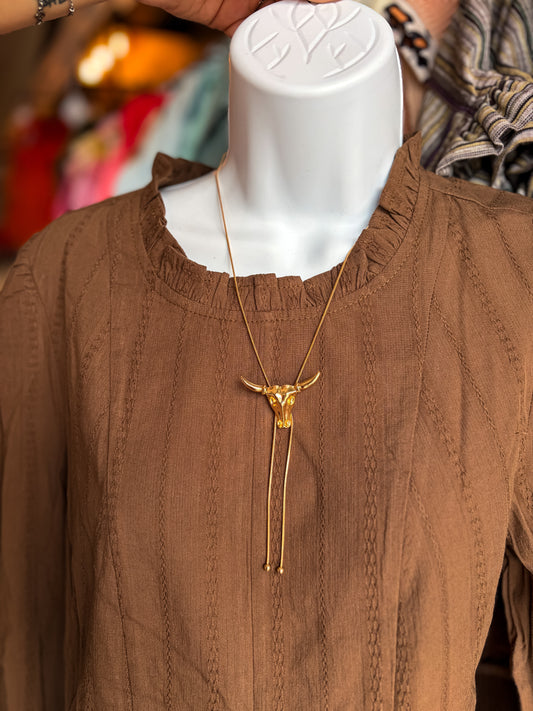 Bull & Gold Necklace