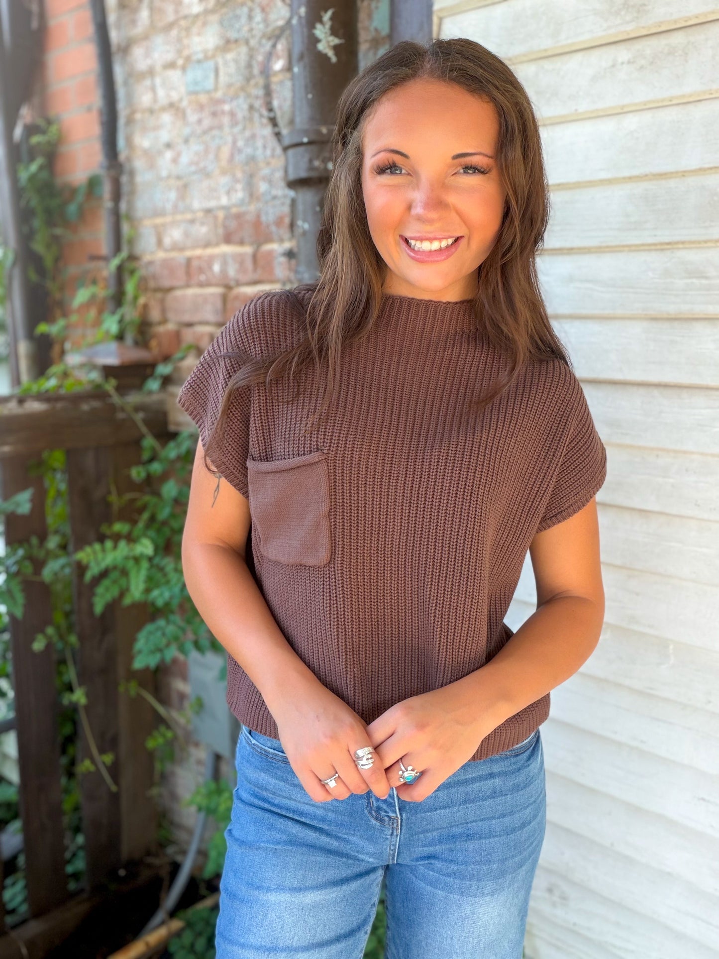 Simple Pleasures Top in Brown