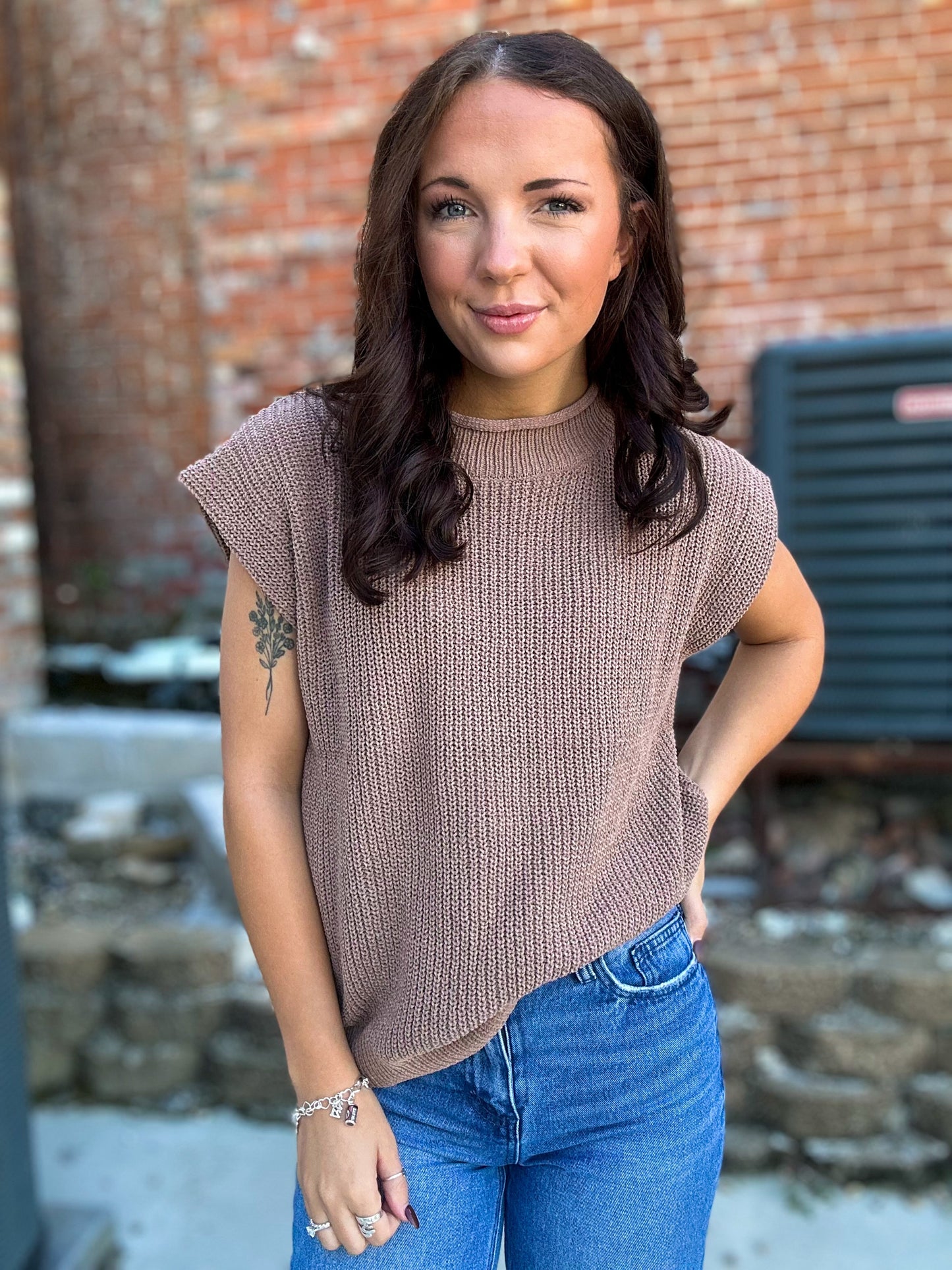 Rodeo Revival Sweater Vest in Mocha