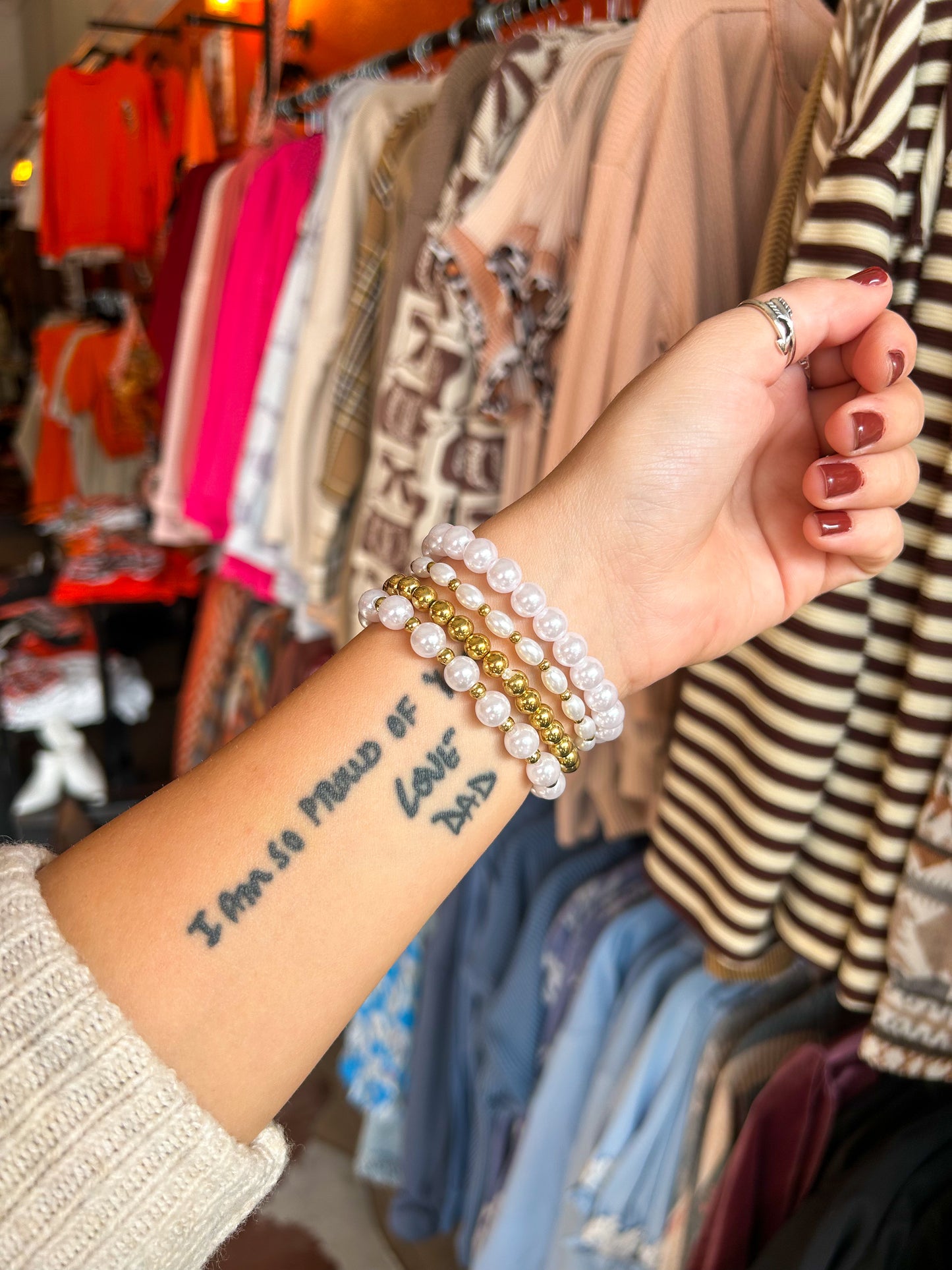 Hearts of Gold Bracelet Stack