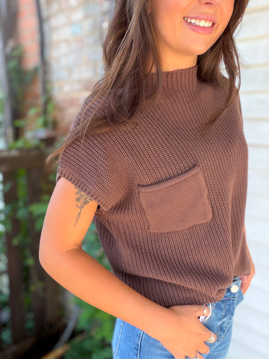 Simple Pleasures Top in Brown