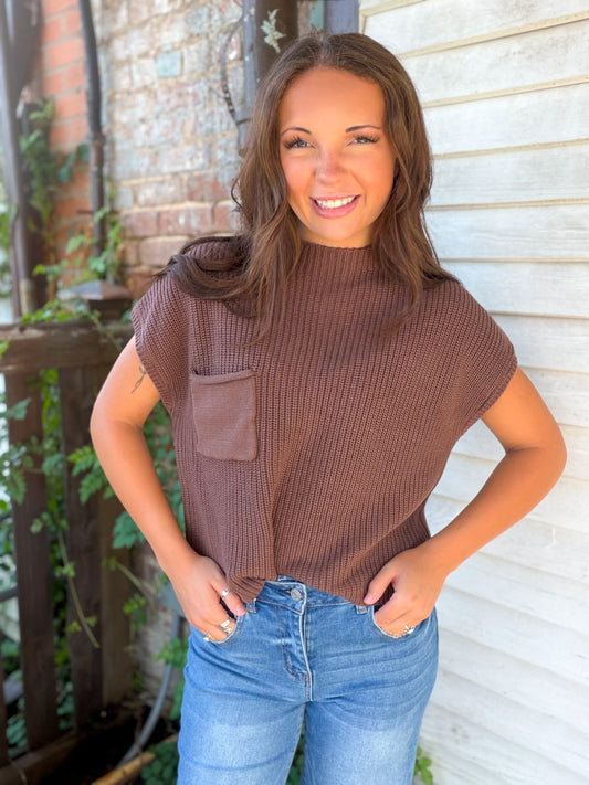 Simple Pleasures Top in Brown