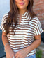 Coffee Run Blouse in Brown