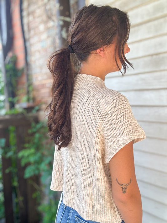 Neutral Ground Top in Cream