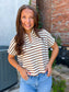 Coffee Run Blouse in Brown