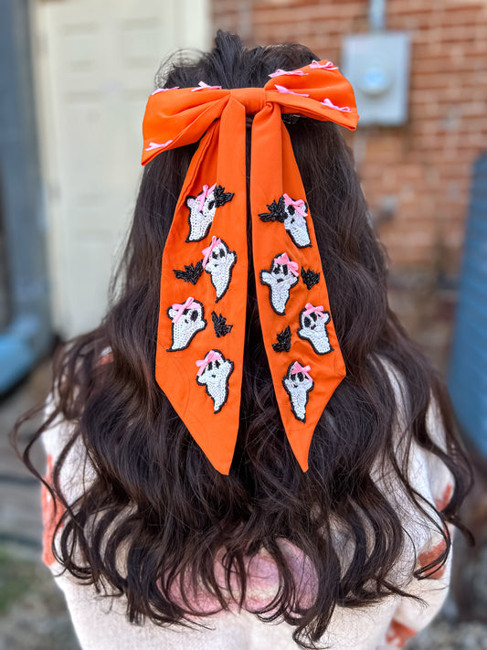 Ghost Barrette Hairbow