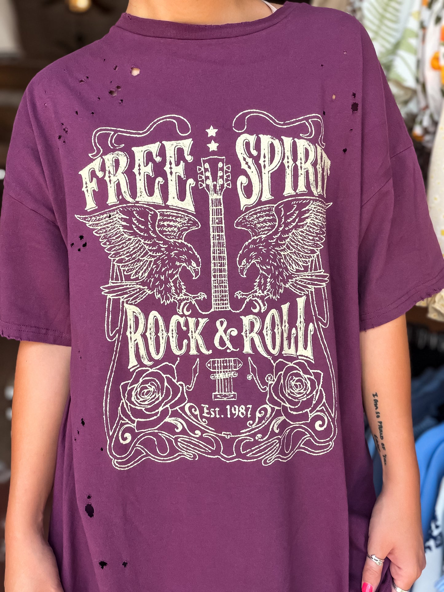 Free Spirit Oversized Graphic Tee