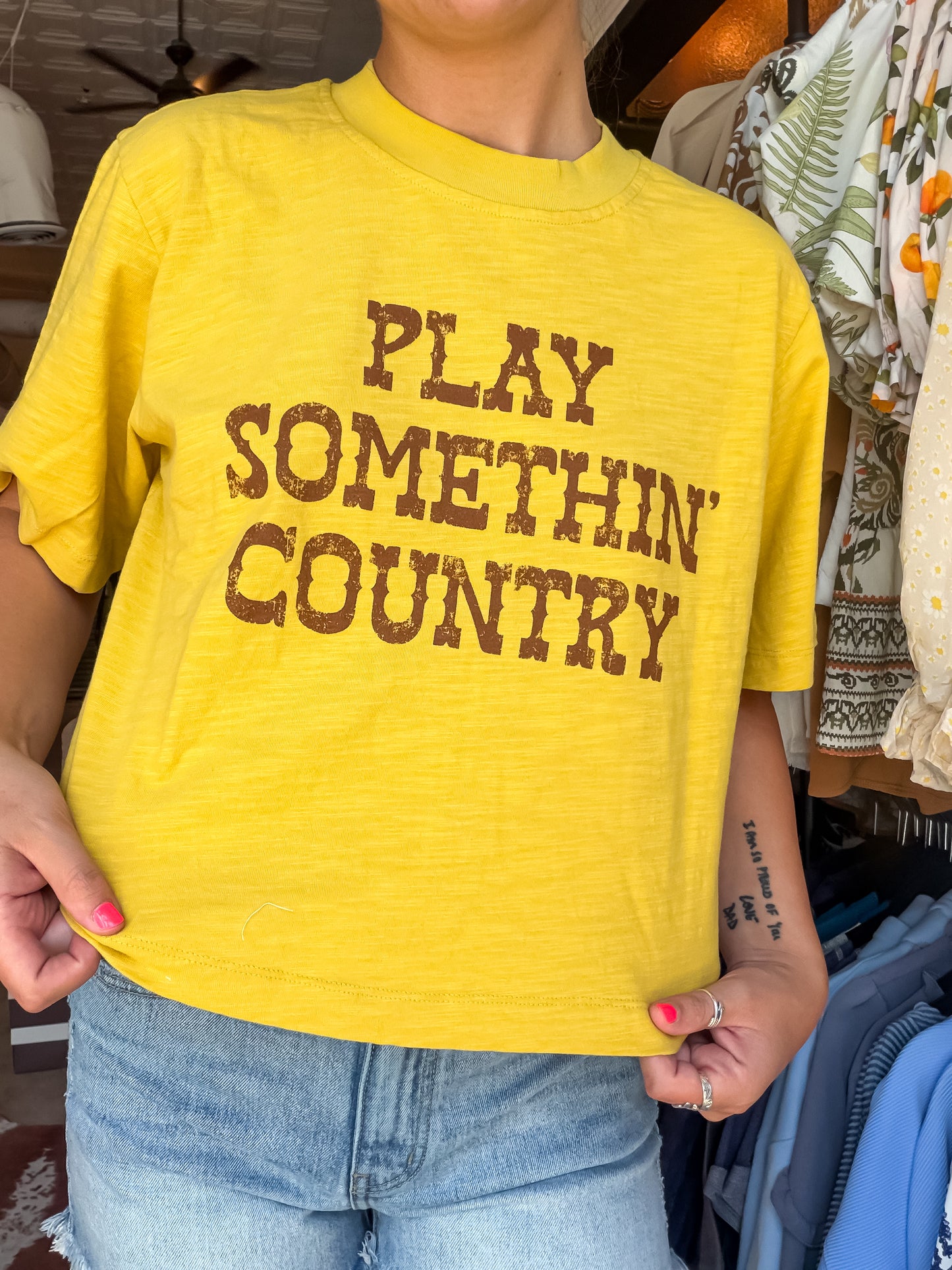 Something Country Cropped Tee