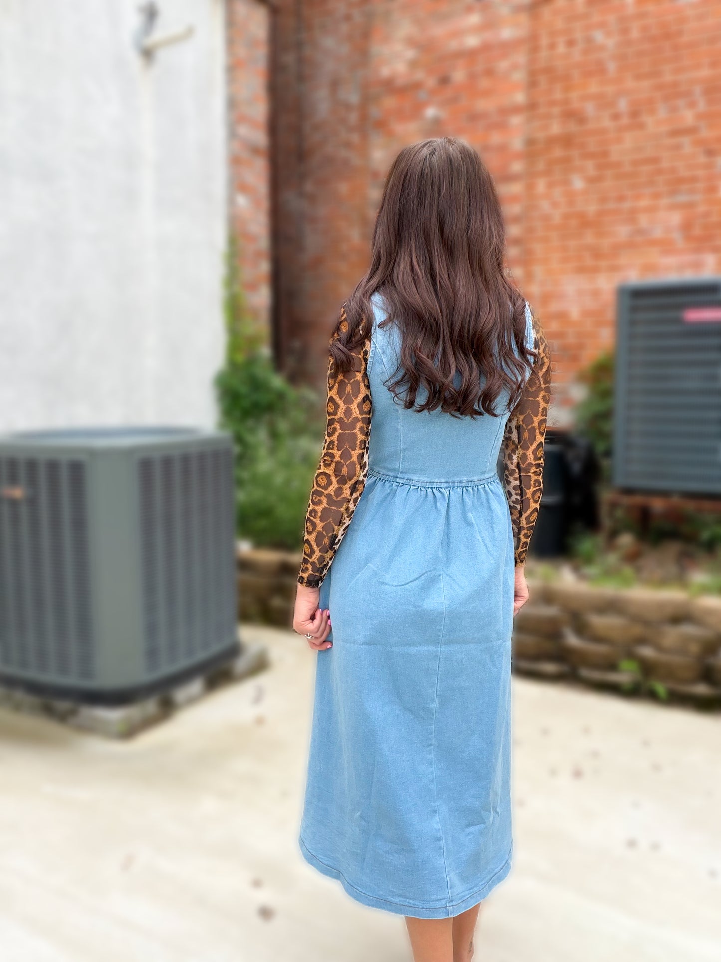 Barefoot in Blue Dress