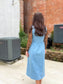 Barefoot in Blue Dress