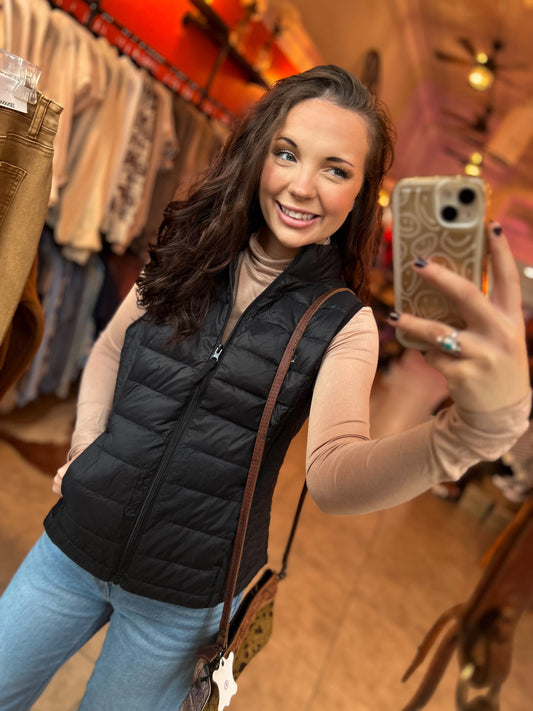 Cowgirl Cold Snap Vest in Black